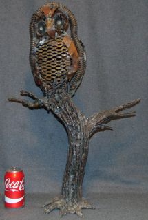 MID-CENTURY BRUTALIST BRONZE OWL SCULPTURE Mid-Century, Brutalist Style Bronze Owl Sculpture by Listed Artist Florence Krieger (American 1919-2011). Measures 27" tall x 18-1/2" wide. Artist Signed. Condition is very good. Florence Krieger is a well listed and exhibited Brooklyn artist who worked in a variety of mediums. Recipient Purchase award Art Students League, 1965, Salmagundi Club prize, 1980, Knicherbocker Artists award, 1988. Member Allied Artists American, Catherine Lorillard Wolfe Art Club, American Artist Professional League, Knickerbocker Arts, National Art Club, Riverside Museum. Starting Bid $500. Auction Estimate $750 - $1,000.