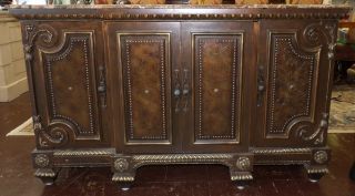 MARBLE TOP BUFFET Marble Top Buffet. Measures 36" tall x 60" wide x 20" deep. Condition is Very good. No damage. Starting Bid $150. Auction Estimate $500 - $750. 