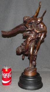 GLORIA VICTIS BRONZE SCULPTURE Vintage Bronze Gloria Victis Angel Sculpture. Measures 24" tall x 15" wide. Condition is good. No damage. Starting Bid $150. Auction Estimate $350 - $500.    