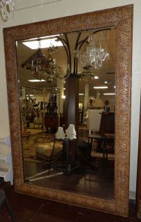 GIANT FLOOR MIRROR Huge Floor Mirror. Beveled. Measures 80" tall x 56" wide. Overall condition is very good. No damage. Starting Bid $400. Auction Estimate $500 - $700.  