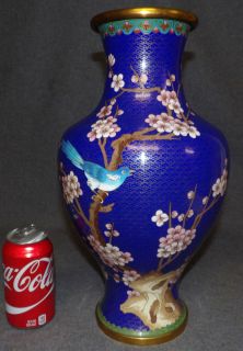 LARGE CHINESE CLOISONNE' VASE Large Chinese Cloisonne' Vase. Measures 15" tall x 9" wide. Overall condition is very good. No damage. Starting Bid $150. Auction Estimate $200 - $300.  