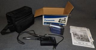 PANASONIC PALMCORDER MULTICAM PV-GS12  Panasonic Palmcorder Multicam PV-GS12 Camcorder. Like New, in original Box. Includes, manual carrying case and charger. Condition is new. No damage. Starting Bid $80. Auction Estimate $150 - $200.   