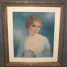PEARL L. HILL (American, 1884-1949) PAINTING Original, Vintage Portrait Pastel Painting under glass by Listed Artist Pearl L. Hill (American, 1884-1949). Pearl Hill is known for her portrait paintings, illustrations, cartoons and Saturday Evening Post Covers. This beauty measures 18-1/2 wide x 21-1/2" tall. Framed and matted measures 27" x 30". Condition is very good. No Damage. Starting bid $250. Auction Estimate $400 - $600.    