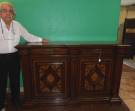 MAITLAND-SMITH MAHOGANY INLAID SIDEBOARD Maitland-Smith Mahogany Inlaid Sideboard. Measures 44" tall x 72" wide x 22" deep. Includes Makers Label (see photos). Overall condition is good. Some minor wear to finish. Starting Bid $600. Auction Estimate $1,800 - $2,500.